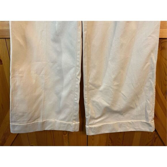 LL Bean Womens Pants Womens 12 Cream Wide Leg NWT (0419) - Picture 2 of 7